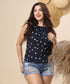 Frill Floral Halter Neck Top